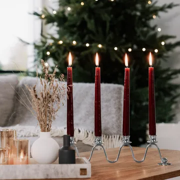 Candelabro de Adviento Lignano Sabbiadoro - Latón niquelado - Hilke Collection