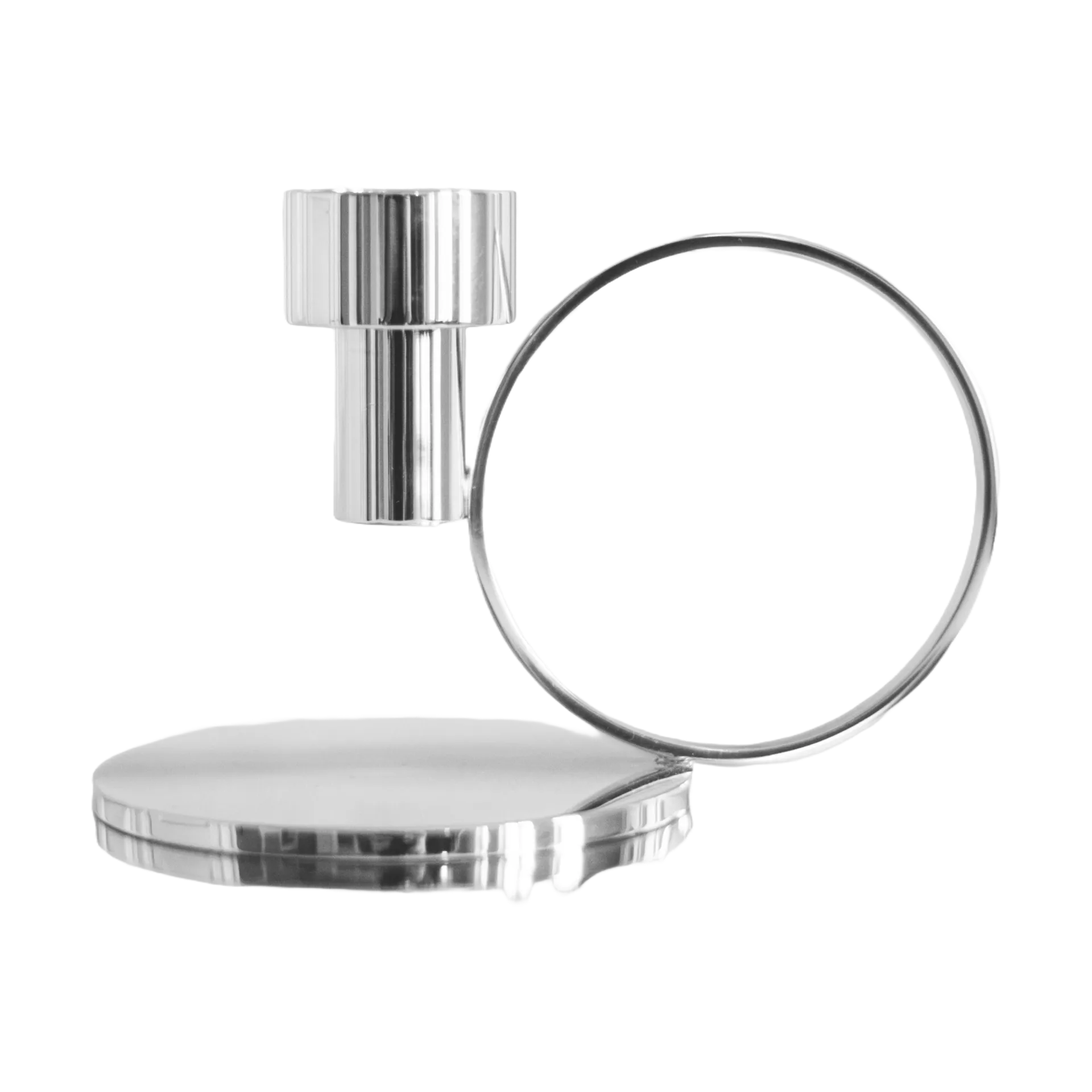 Candelabro Insieme, Latón niquelado Hilke Collection