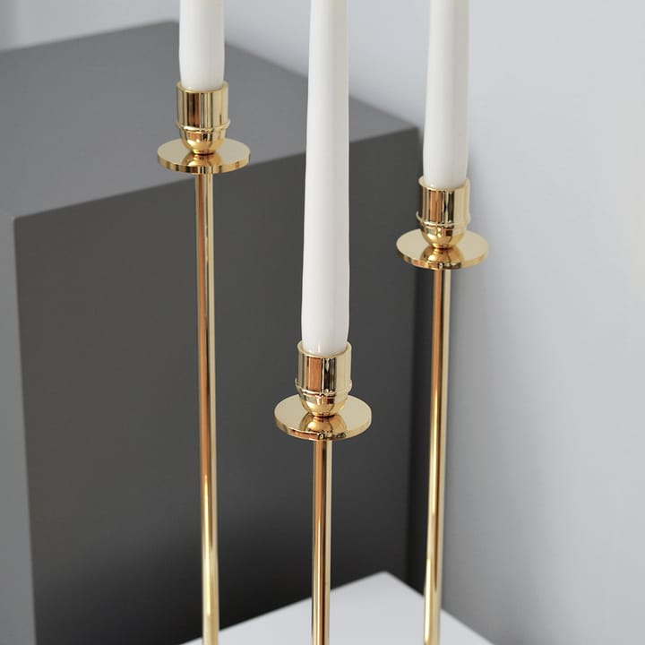 Candelabro Luce Del Sole 30 cm, latón macizo Hilke Collection