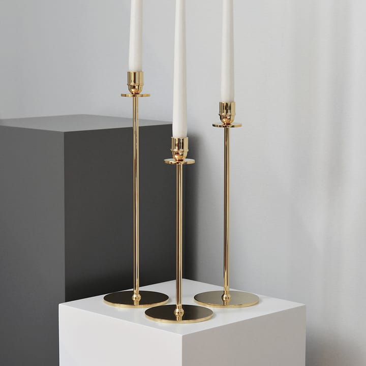 Candelabro Luce Del Sole 35 cm, latón macizo Hilke Collection
