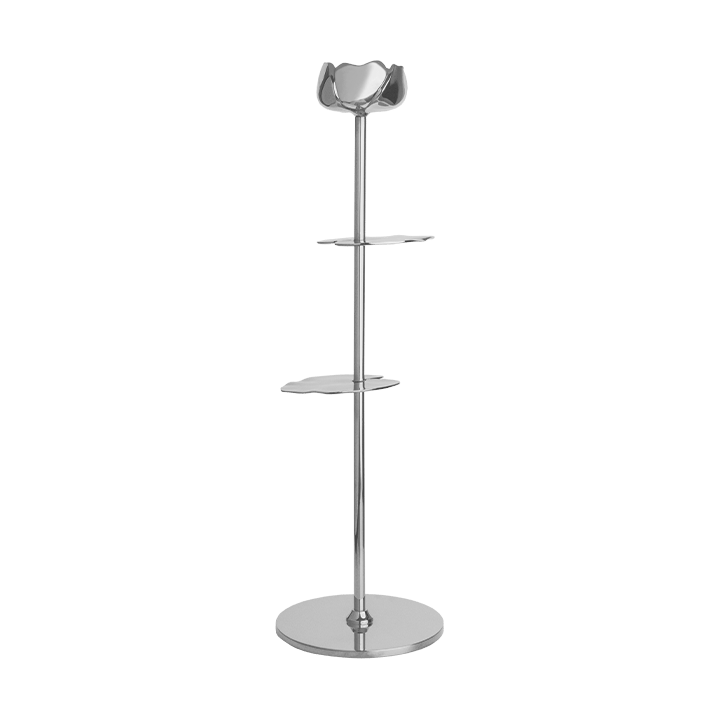 Candelabro Ninfea Alta 30 cm - Latón niquelado - Hilke Collection