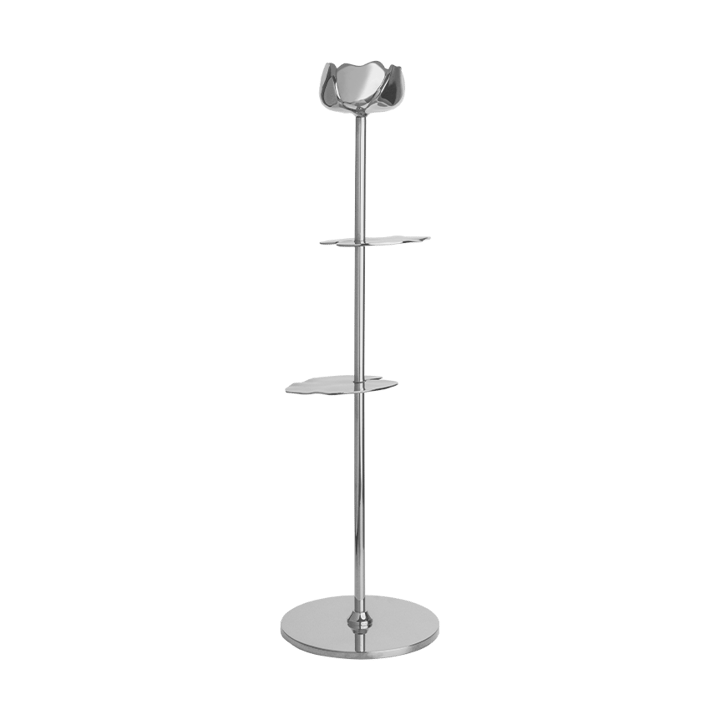 Candelabro Ninfea Alta 35 cm - Latón niquelado - Hilke Collection