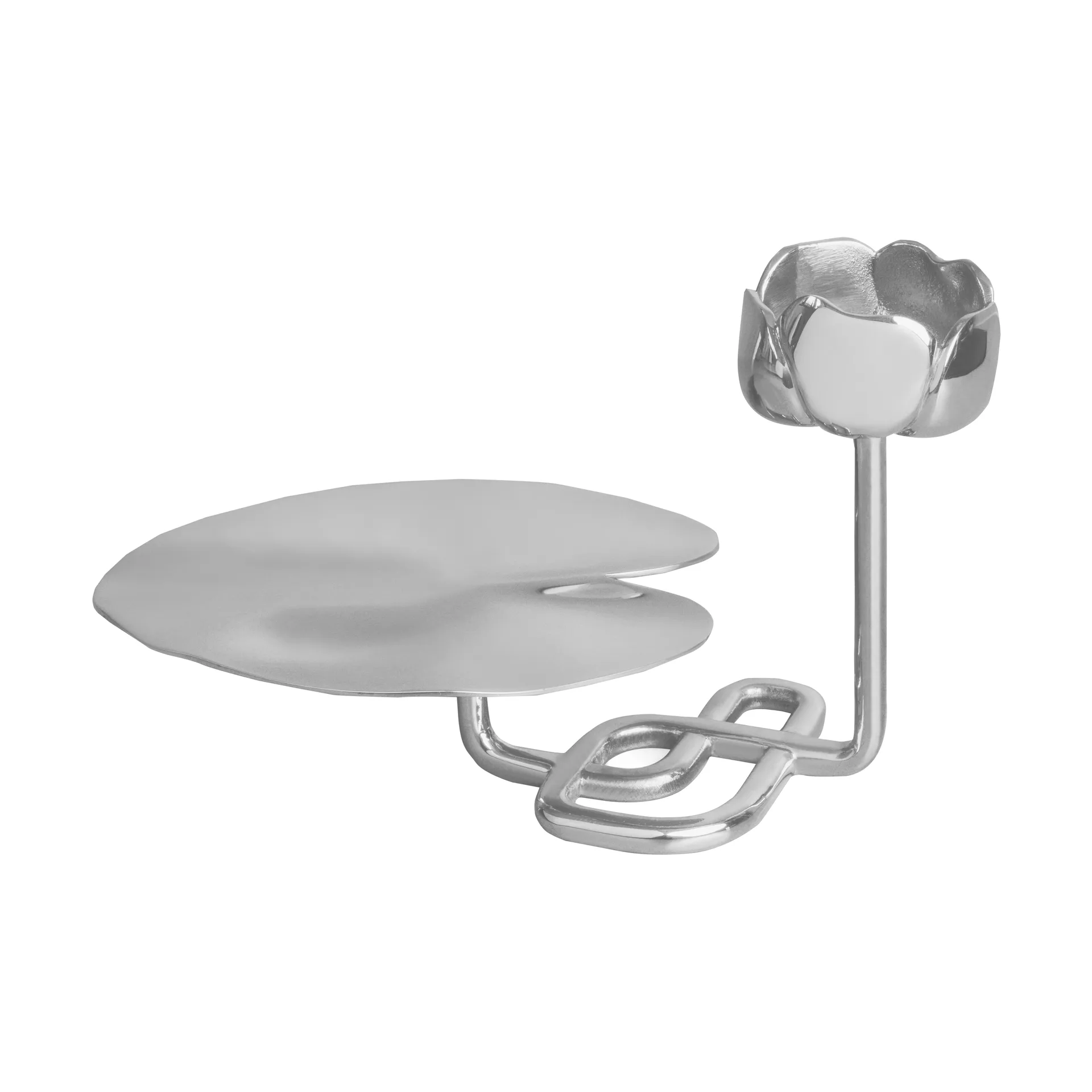 Candelabro Ninfea No.2, Latón niquelado Hilke Collection