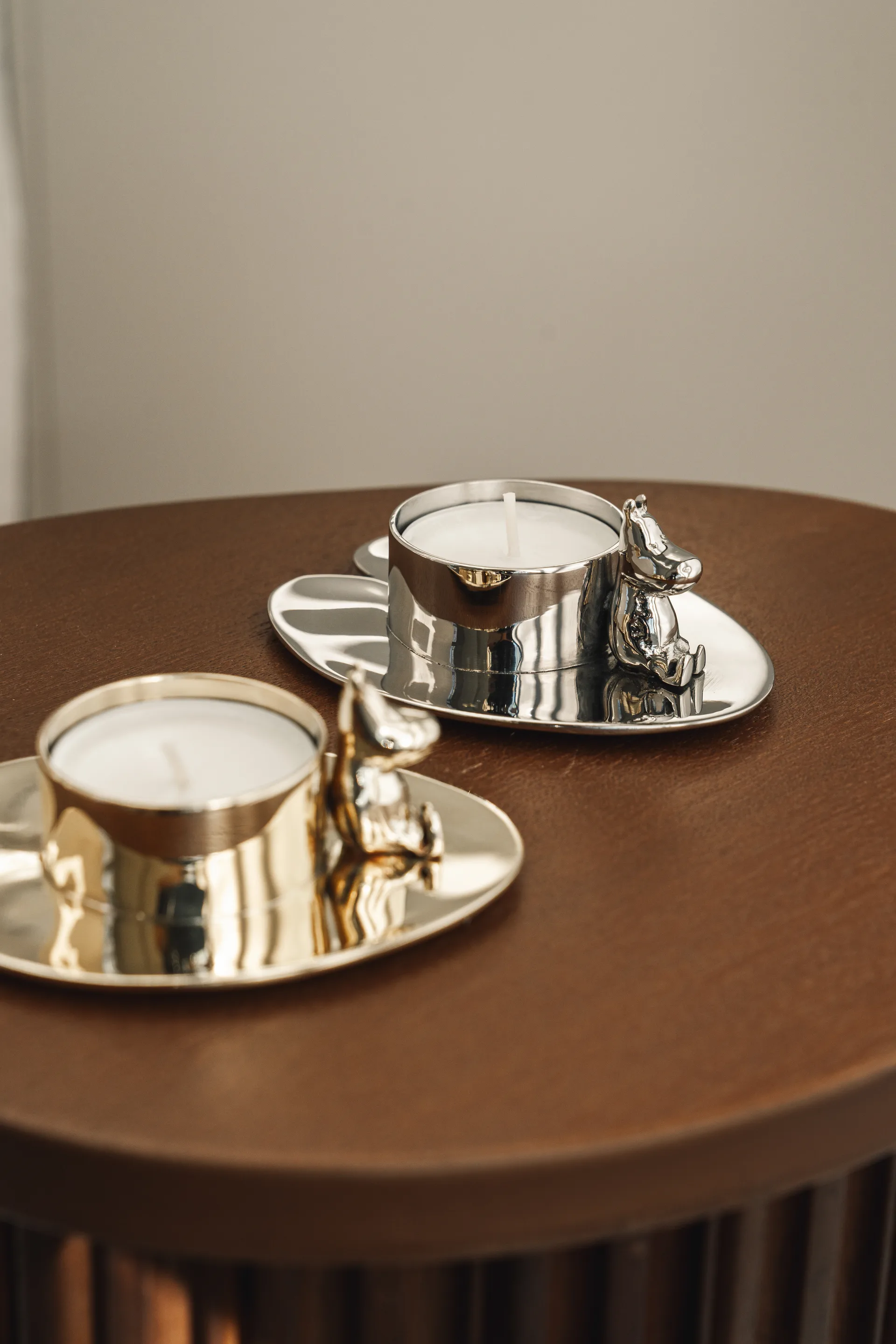 Portavelas Hilke X Mumin No.3, Latón niquelado Hilke Collection