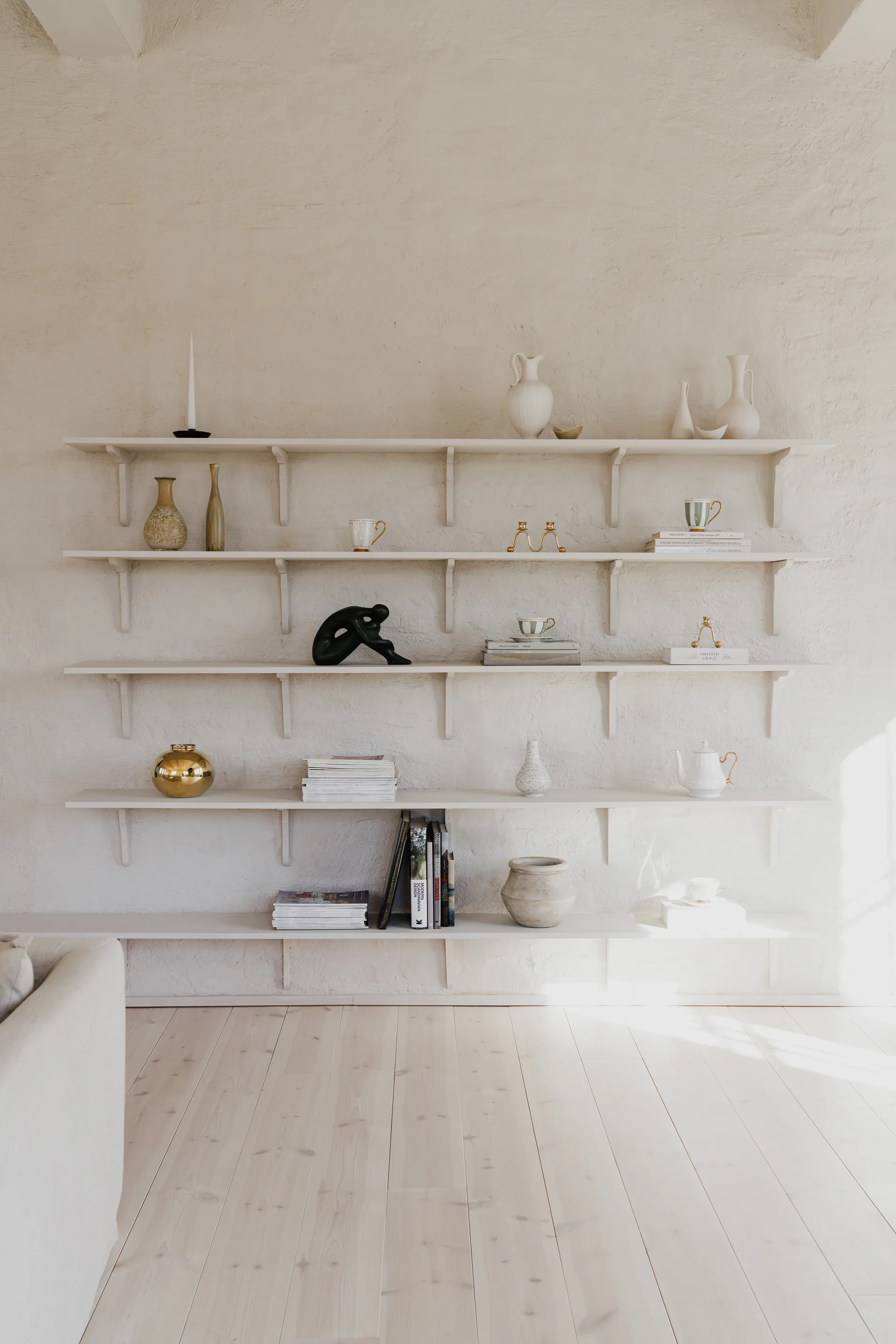 Taza con plato Strisce Tortora, 22 cl Hilke Collection