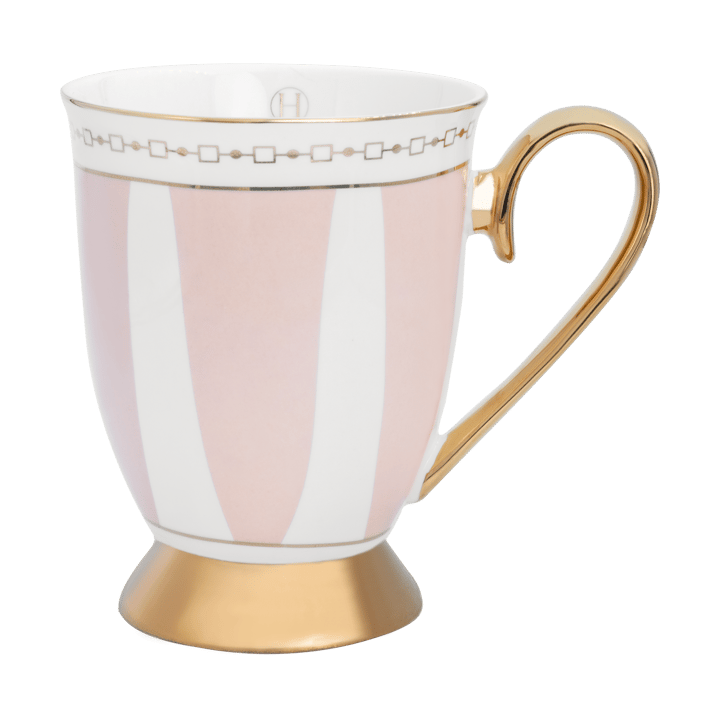 Taza Strisce Rosa 28 cl - Rosa-blanco-oro - Hilke Collection