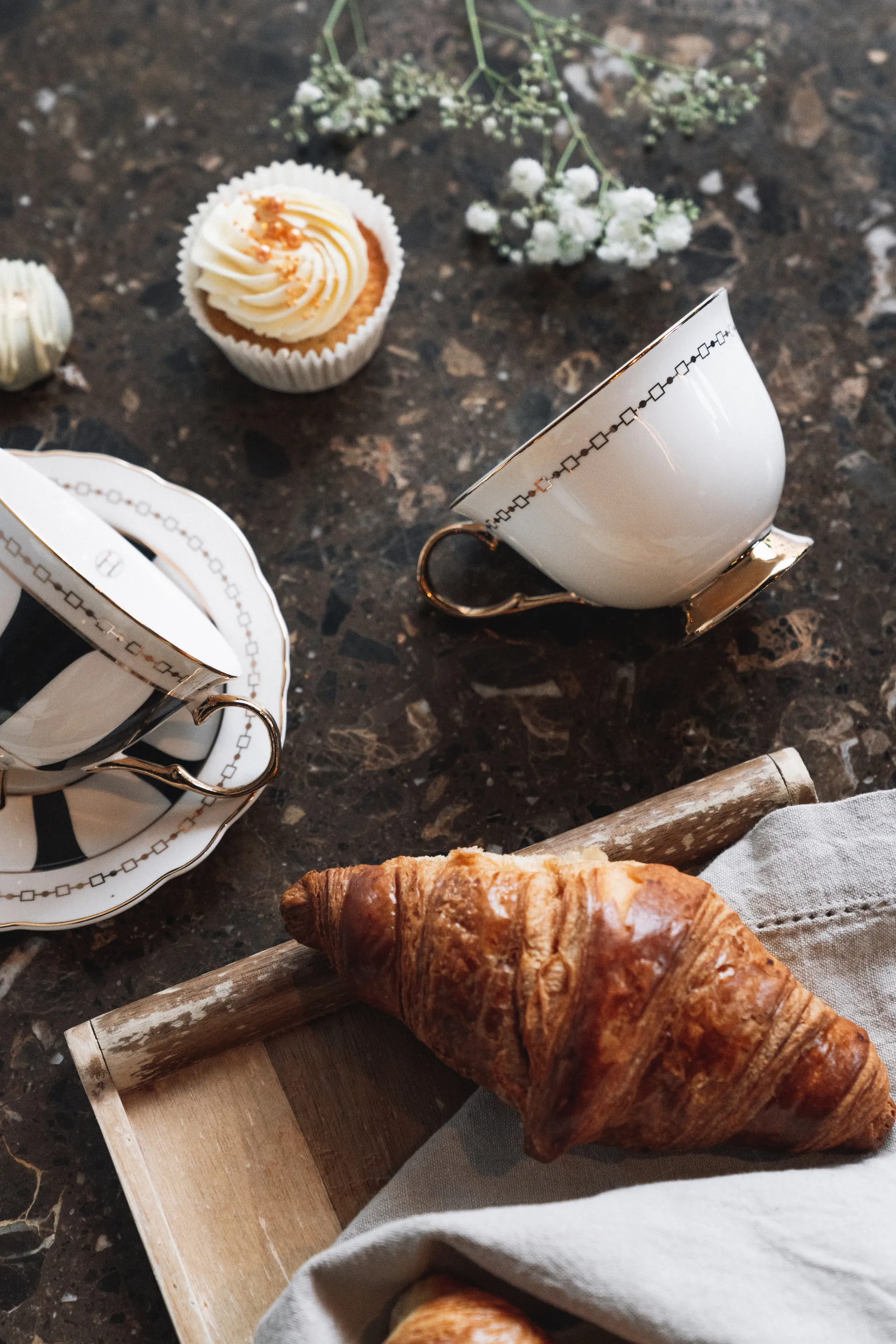 Taza y platillo Anima Bianco, 22 cl Hilke Collection