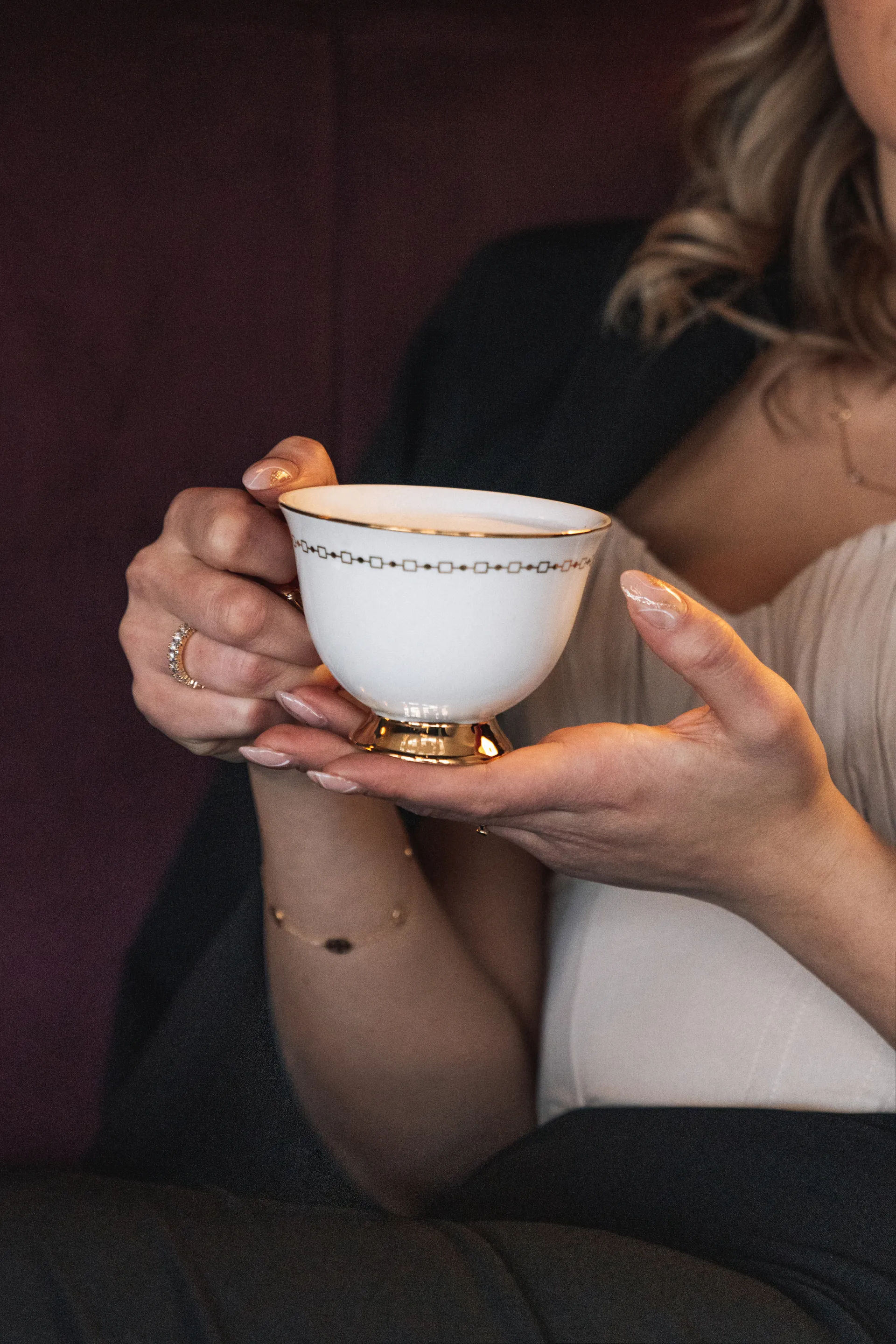 Taza y platillo Anima Bianco, 22 cl Hilke Collection