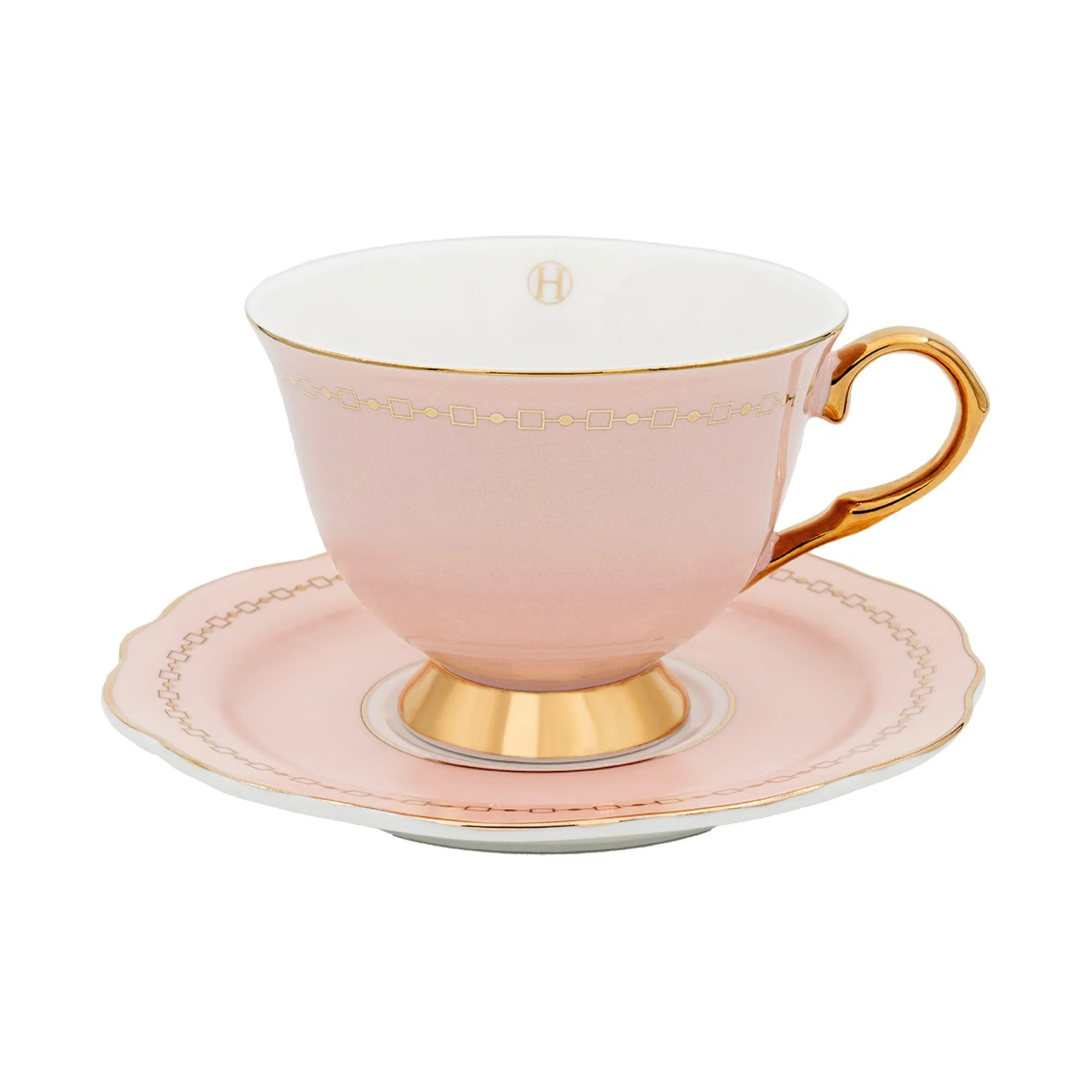 Taza y platillo Anima Cielo Rosa, 22 cl Hilke Collection