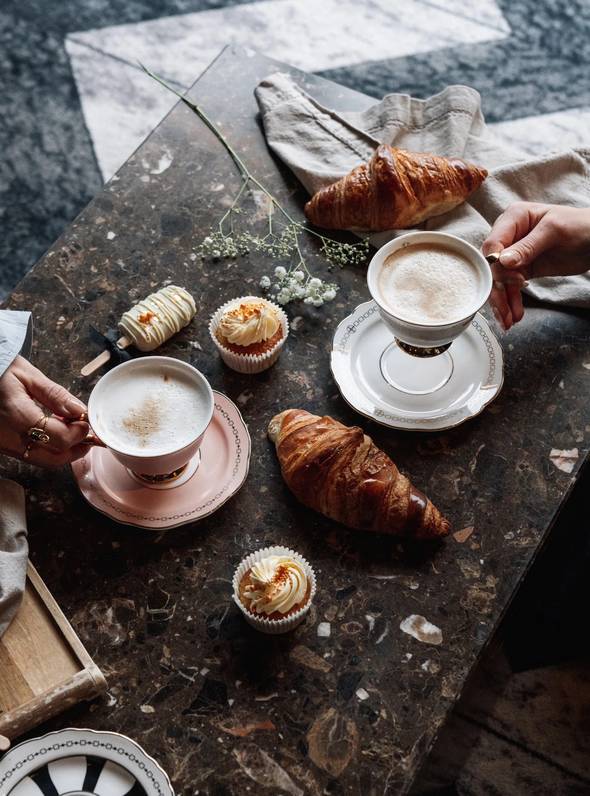Taza y platillo Anima Cielo Rosa, 22 cl Hilke Collection