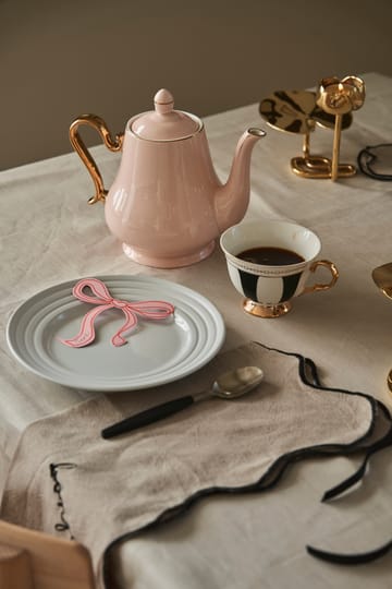 Taza y platillo Strisce Nero - 22 cl - Hilke Collection