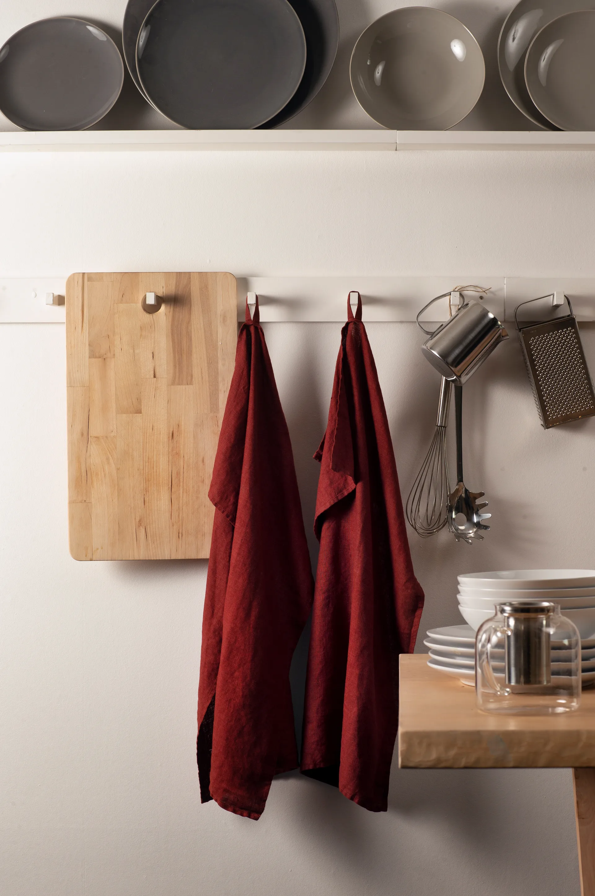2 Paños de cocina Sunshine, Lingonberry (rojo) Himla