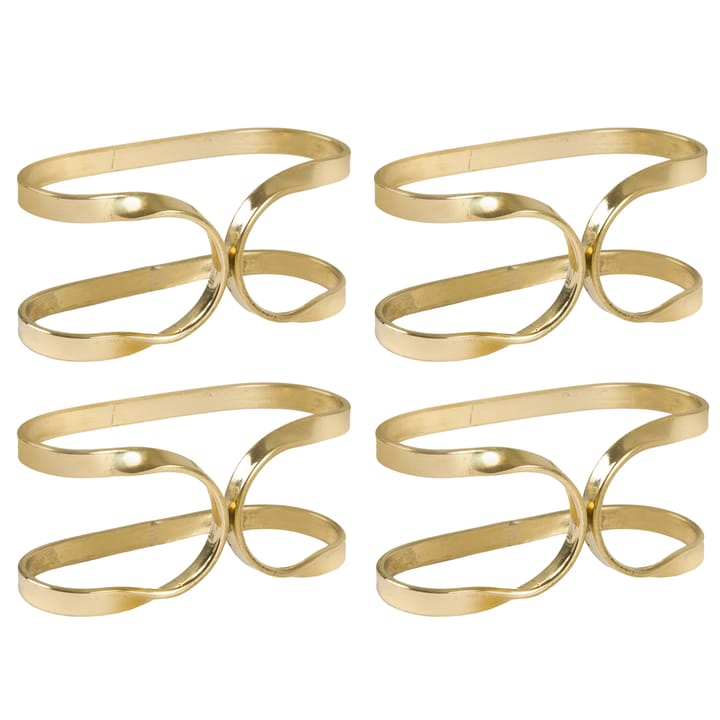 4 Anillos servilleteros Oslo, latón Himla