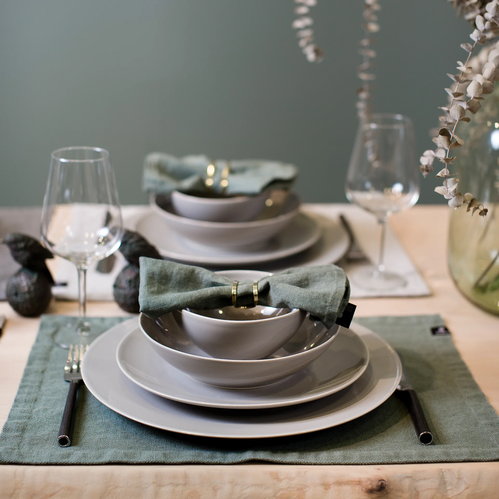 4 Anillos servilleteros Oslo, latón Himla