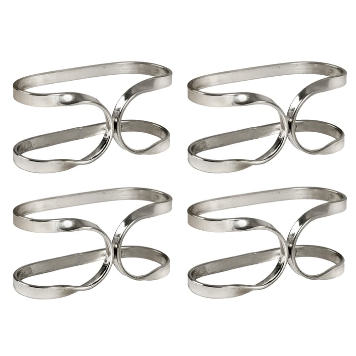 4 Anillos servilleteros Oslo, Plata Himla