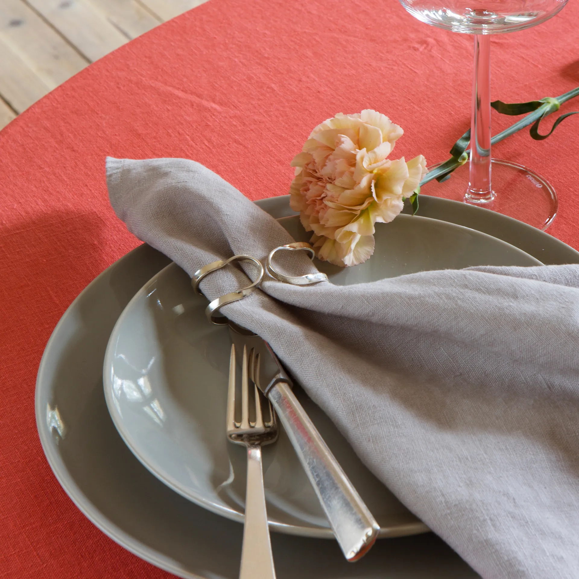 4 Anillos servilleteros Oslo, Plata Himla