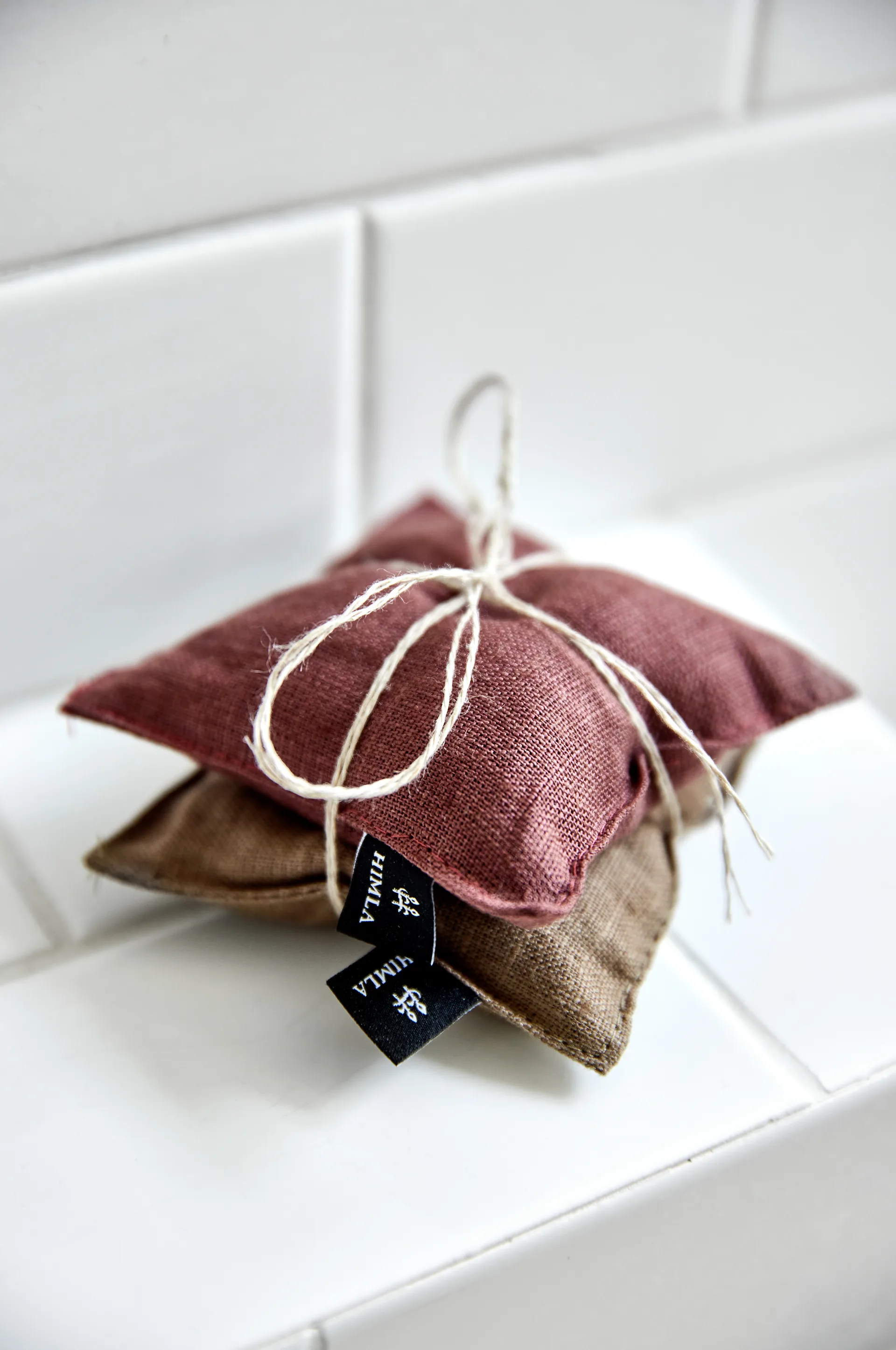 Cojín aromático Lavendula 9x9 cm 2 unidades, Autumn/clay Himla