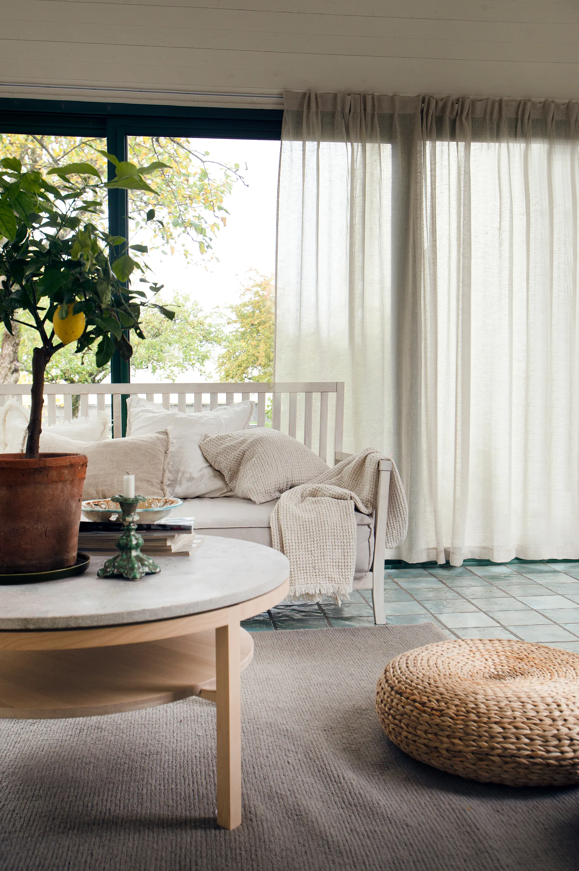 Cortina con banda Skylight 280x290 cm, Oatmeal Himla