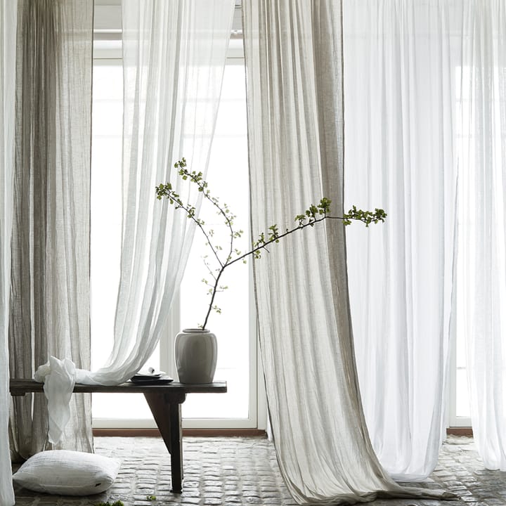 Cortina Dalsland con banda, optical white Himla