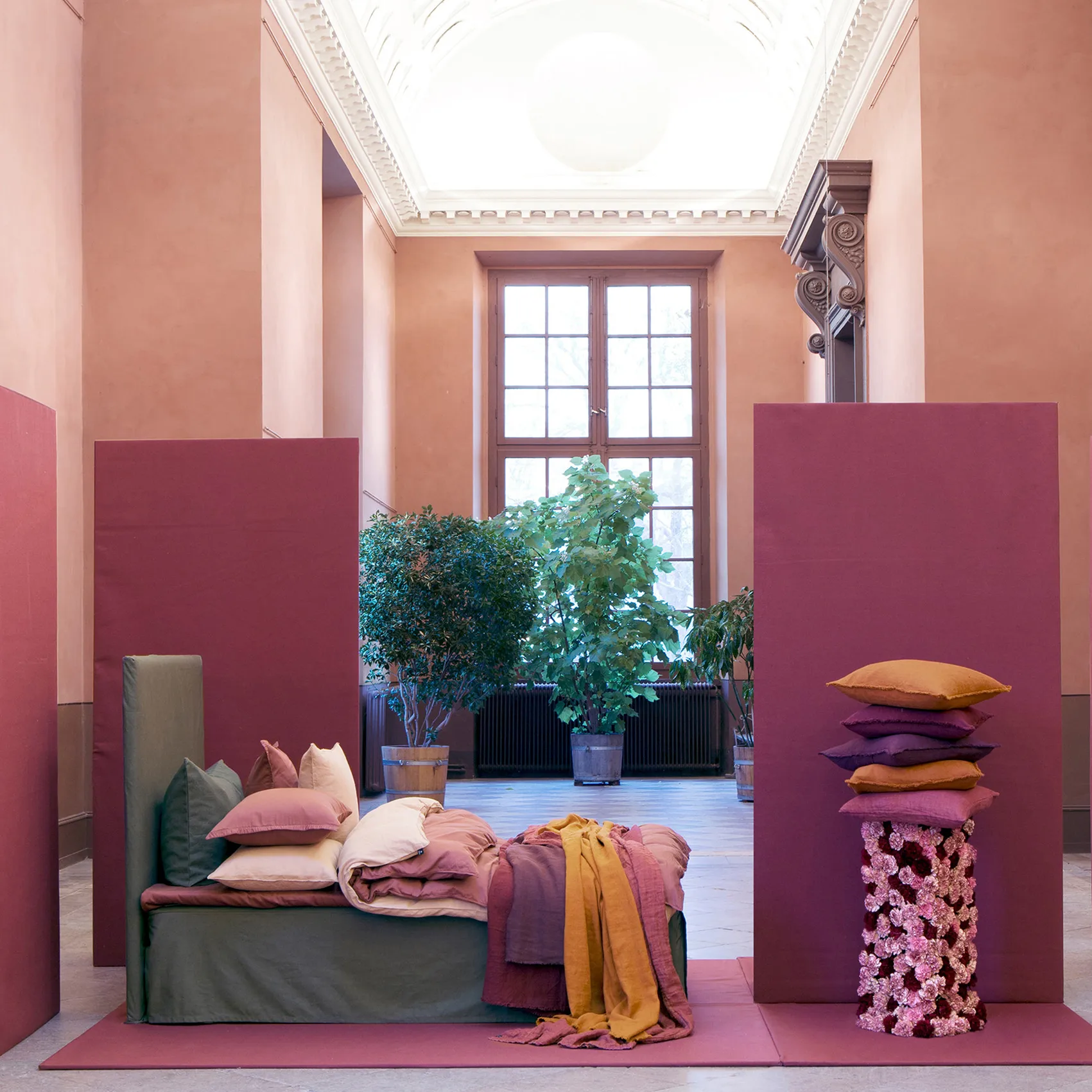 Falda de cama Weroblenight 180x220x42 cm, Charcoal Himla