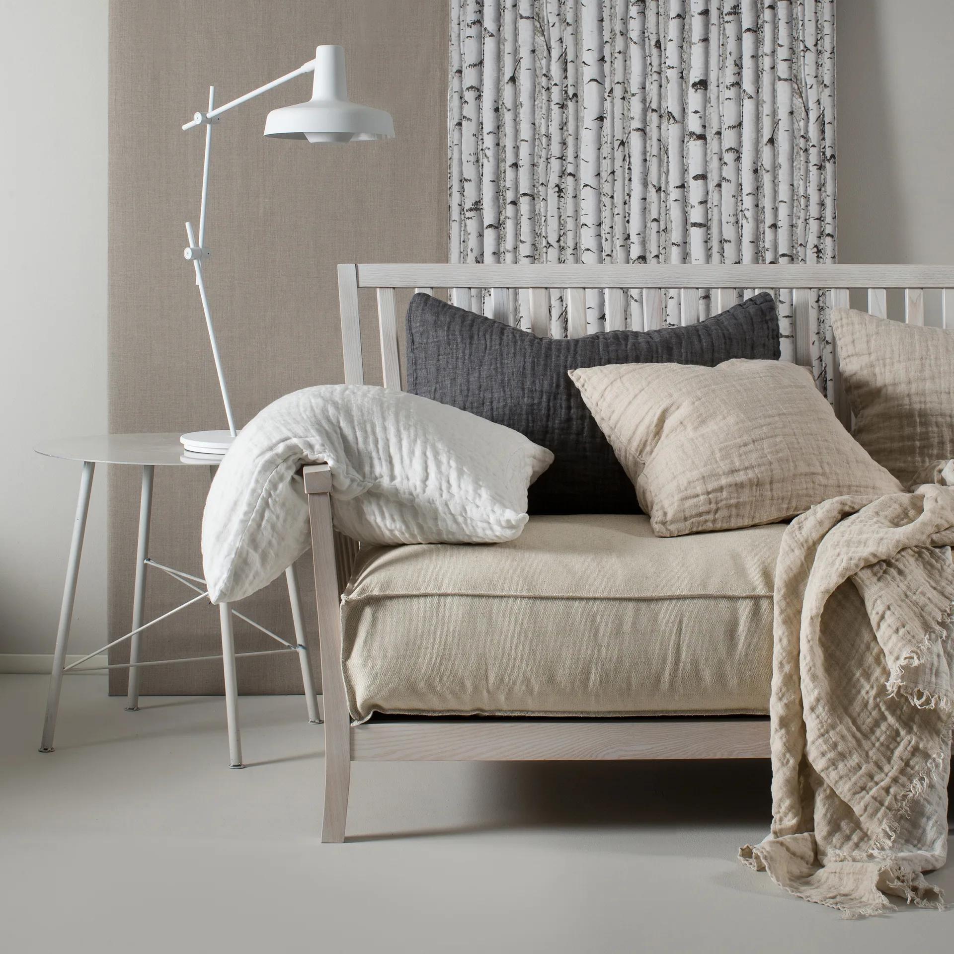 Funda de cojín Hannelin 50x50 cm, blanco Himla