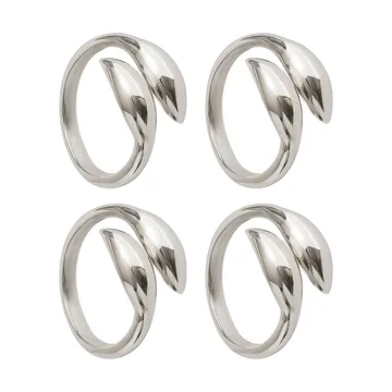 Inverness servilletero - Plateado, 4-pack - Himla