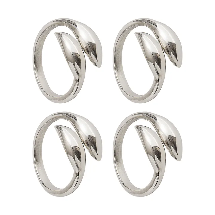 Inverness servilletero - Plateado, 4-pack - Himla