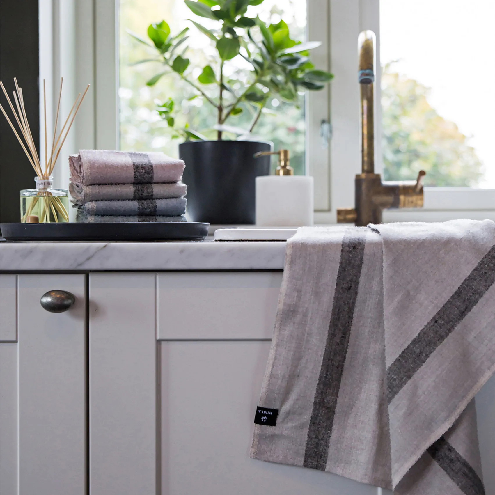 Paño de cocina Nelly 50x70 cm set de 2, Ash Himla