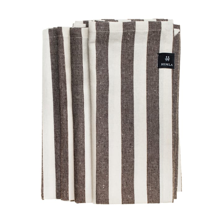 Servilleta de tela Bretagne 50x50 cm, 4-pack - Chocolate - Himla