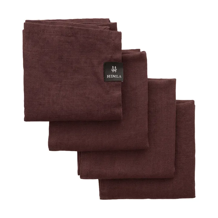 Servilletas Sunshine, 4-pack - Burdeos (rojo) - Himla