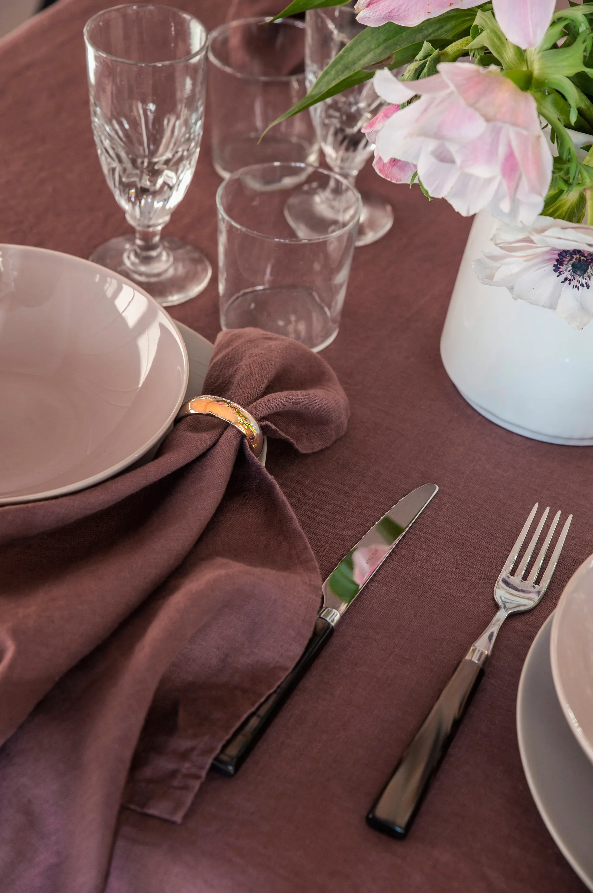 Servilletero Monaco Ø4 cm 4 unidades, Brass Himla