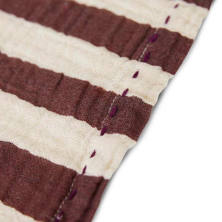 2 Servilletas de algodón Striped 30x30 cm, Burgundy HKliving