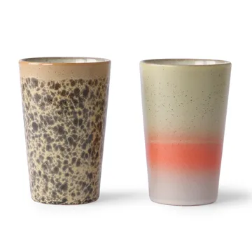 2 Tazas de té 70's - Multi - HKliving