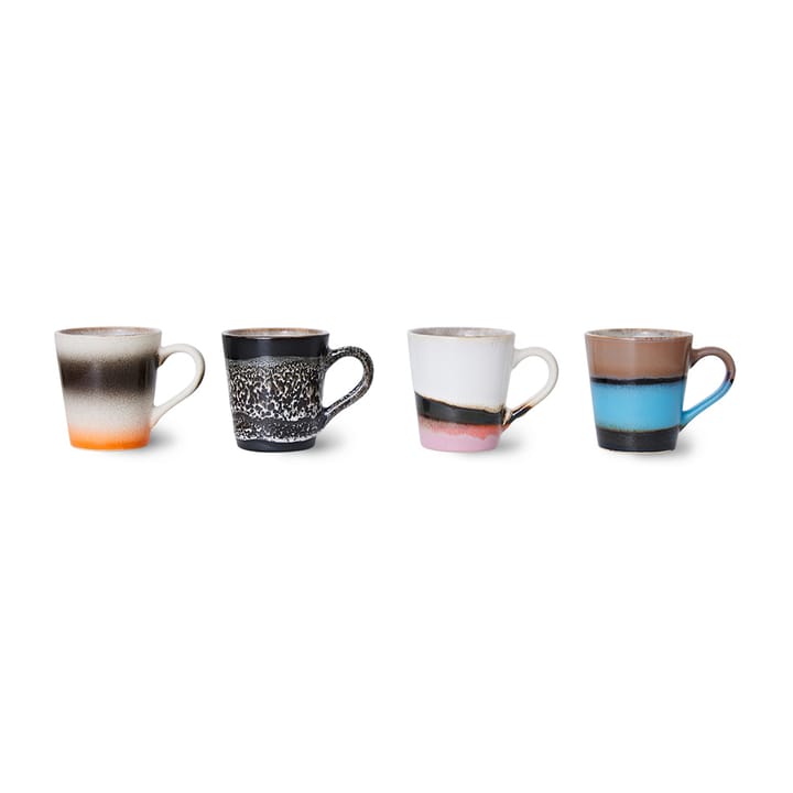 4 Tazas 70's espresso - Funky - HKliving