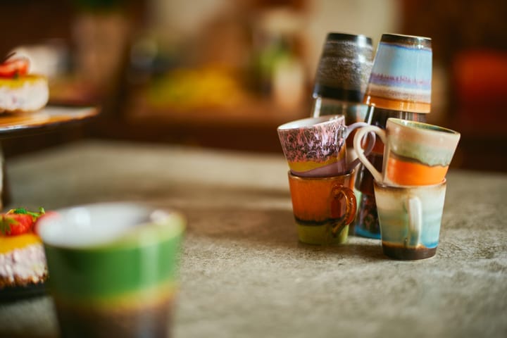 4 Tazas 70's espresso, Retro HKliving