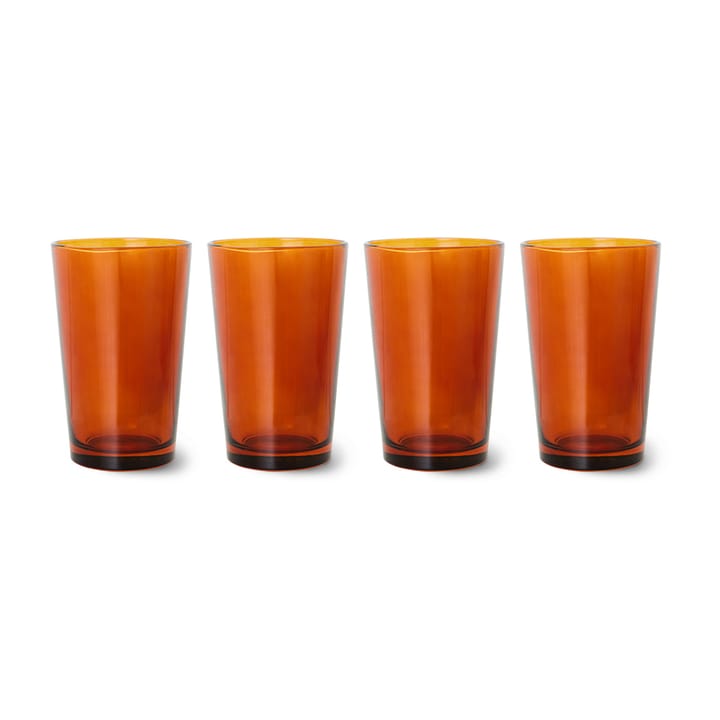 4 Vasos de té 70's 20 cl - Amber brown - HKliving