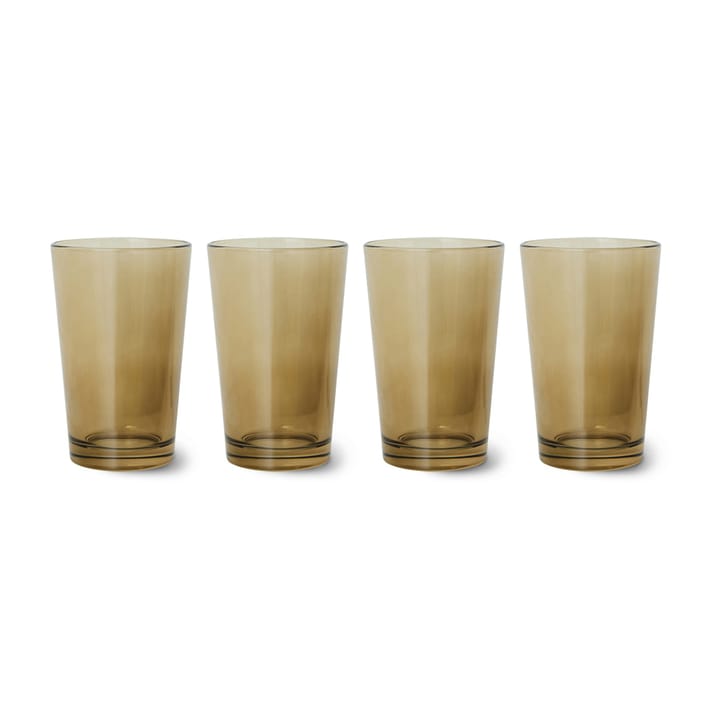 4 Vasos de té 70's 20 cl - Mud brown - HKliving