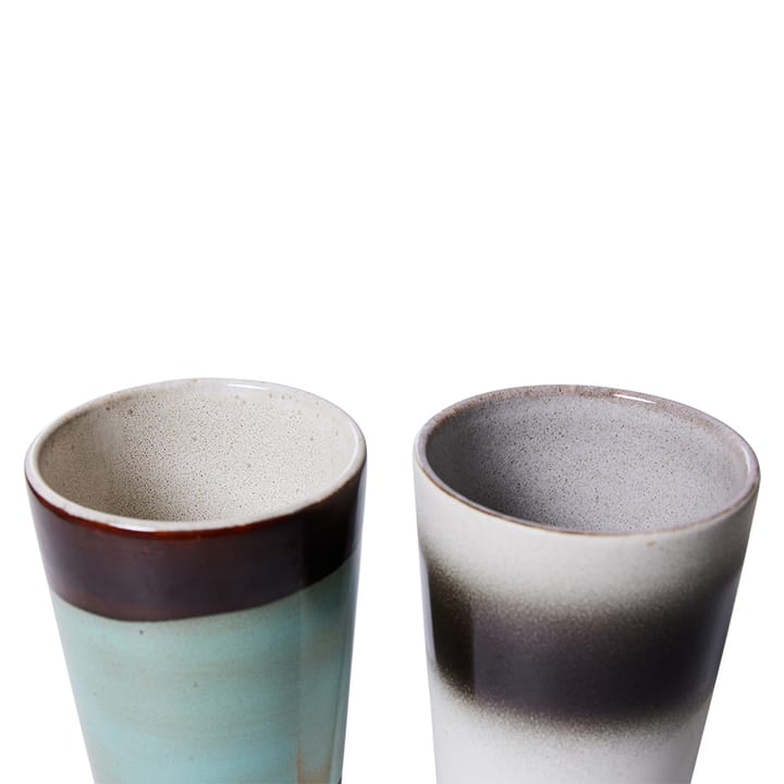 70's 2 Tazas de café latte 28 cl, Boogie HKliving
