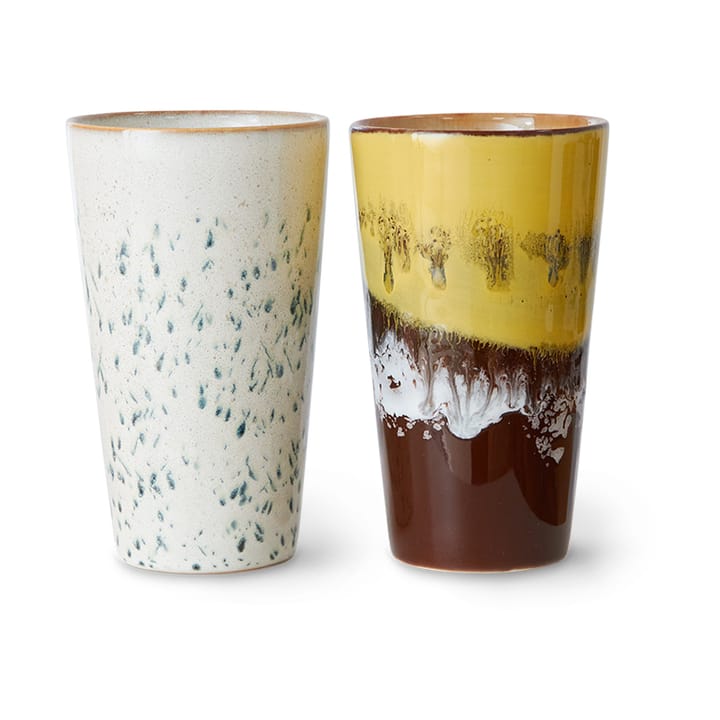 70's 2 Tazas de café latte 28 cl - Brine - HKliving