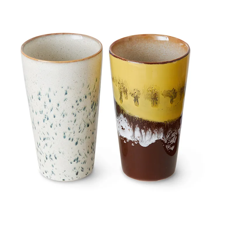 70's 2 Tazas de café latte 28 cl, Brine HKliving