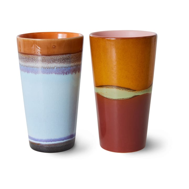 70's 2 Tazas de café latte 28 cl - Clash - HKliving