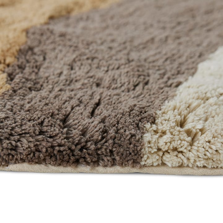 Alfombra de baño Natural waves Ø120 cm, Natural multicolours HKliving