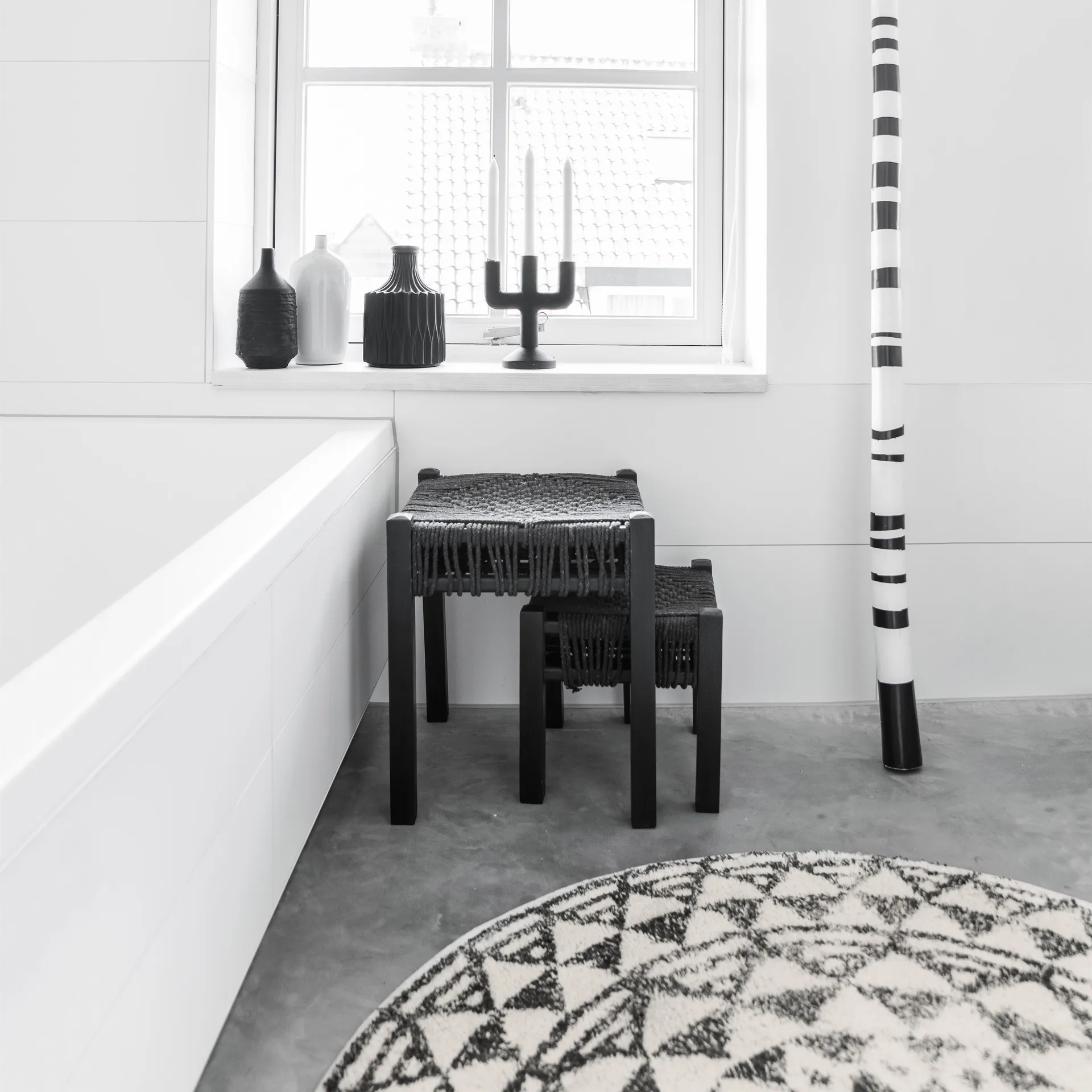 Alfombra de baño redonda HKliving, Ø 120 cm HKliving