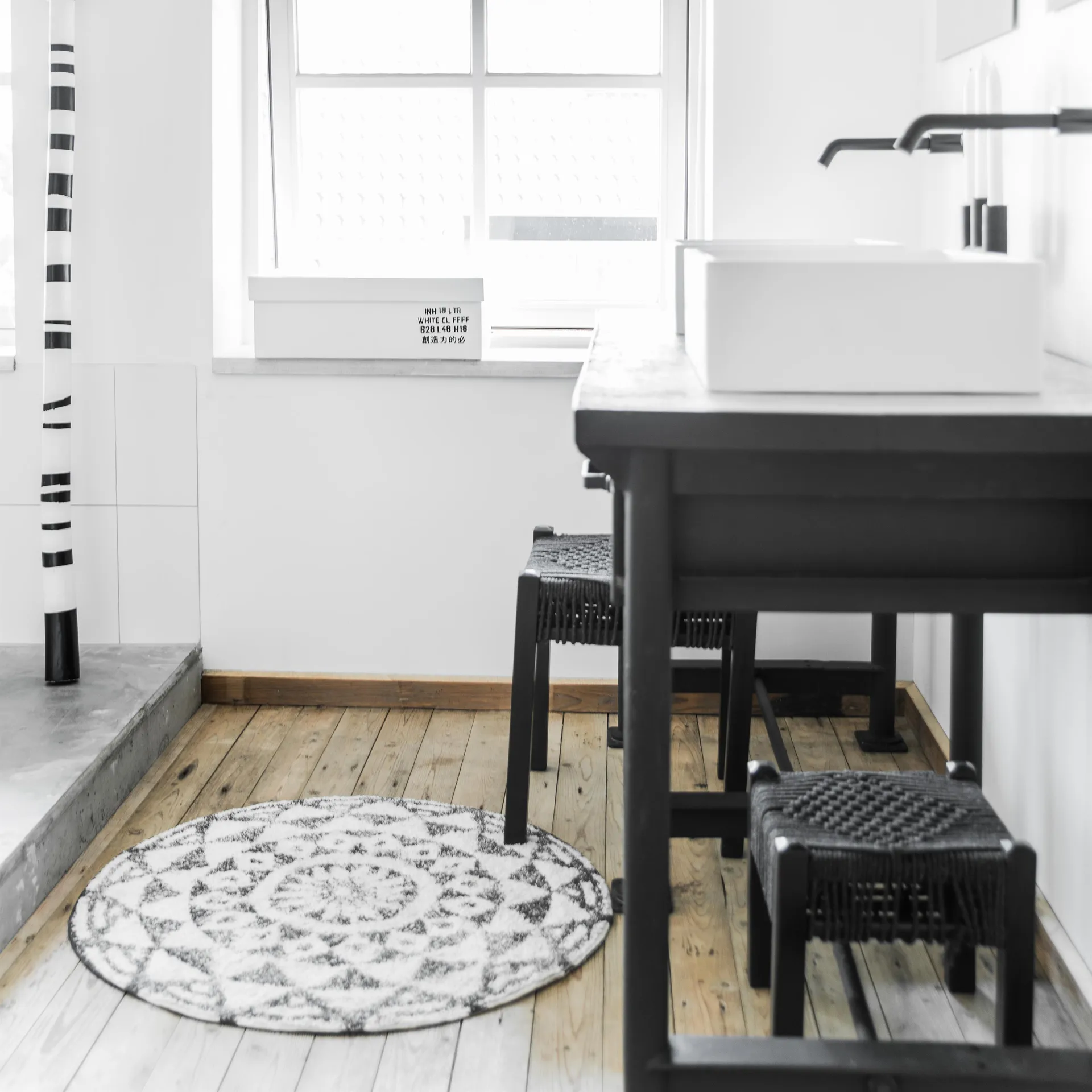 Alfombra de baño redonda HKliving, Ø 60 cm HKliving