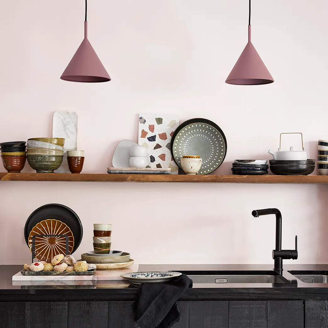 Bandeja de mármol HKliving 30x12 cm, blanco-verde-rosa HKliving