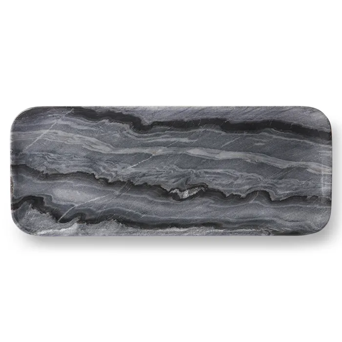 Bandeja de mármol HKliving 30x12 cm, gris HKliving