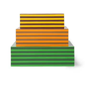 Caja de almacenaje con tapa 3 piezas - Dawn - HKliving