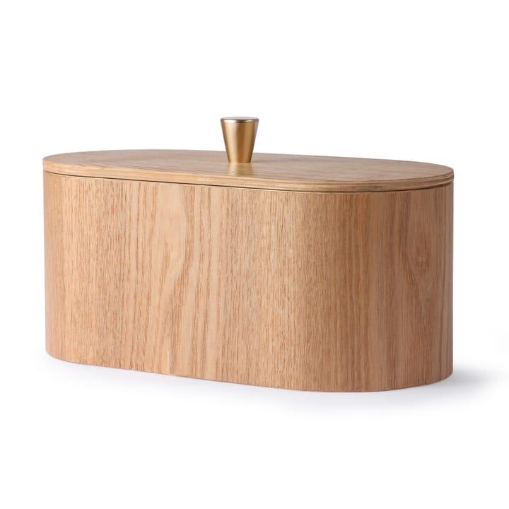 Caja de madera con tapa HKliving - marrón oscuro - HKliving