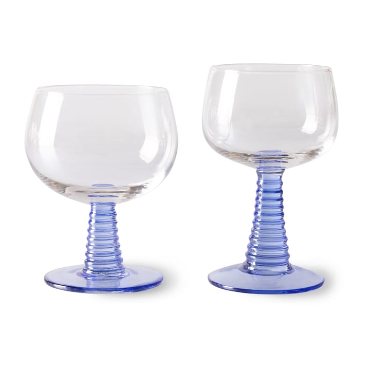 Copa de vino Swirl baja, Blue HKliving