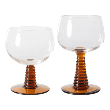 Copa de vino Swirl baja - Ochre - HKliving